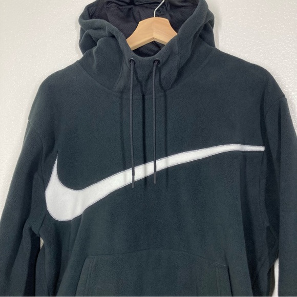 Nike Club Fleece Winterized Pullover Hoodie Mens M Black Lightweight - Picture 6 of 16
